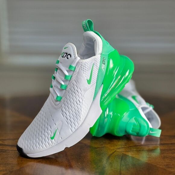 Nike Air Max 270 White/Green Shock USA Men's Size 10 /UK 9/EU 44 New AH6789-117 - Picture 16 of 16